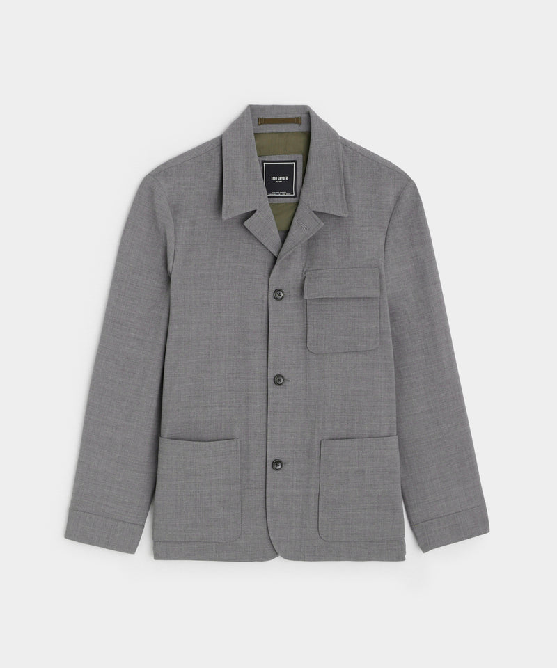 Italian Wool Belmont Jacket in Grey